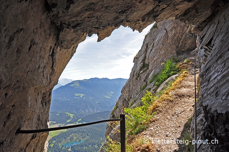 Klettersteig Pinut - Ausgang aus dem Tunnel